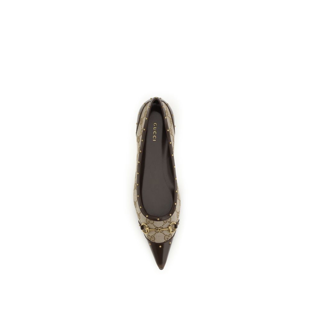 Gucci Beige Polyester Ballet Flats - immagine 4