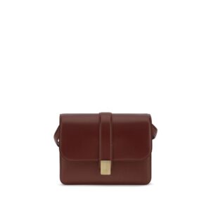 Khaite Bordeaux Calf Leather Bos Taurus Shoulder Bag