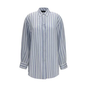 Gucci Blue Silk Shirt