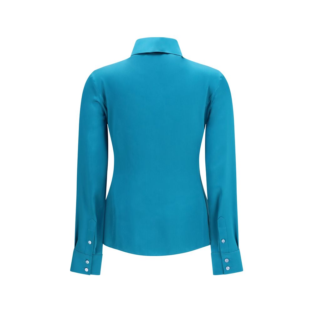 Gucci Blue Silk Dress Shirt - immagine 2