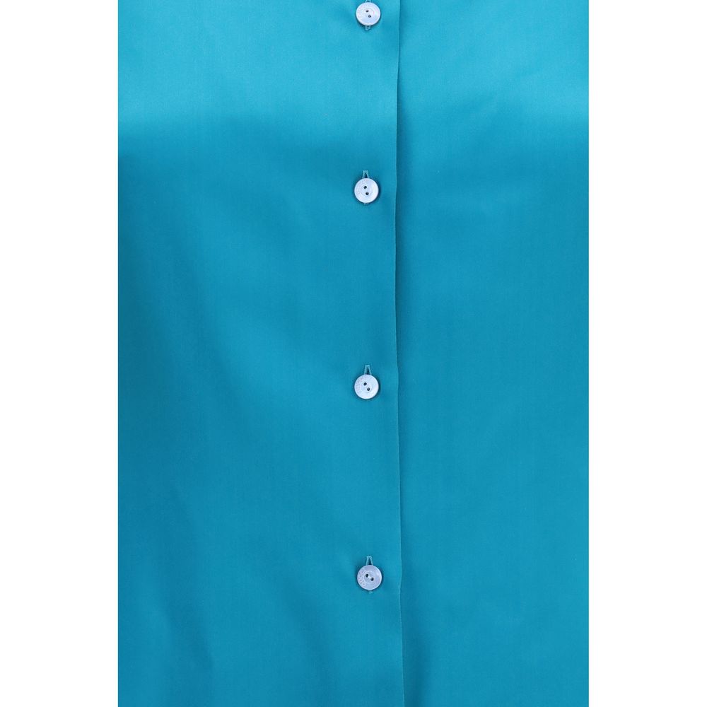 Gucci Blue Silk Dress Shirt - immagine 3