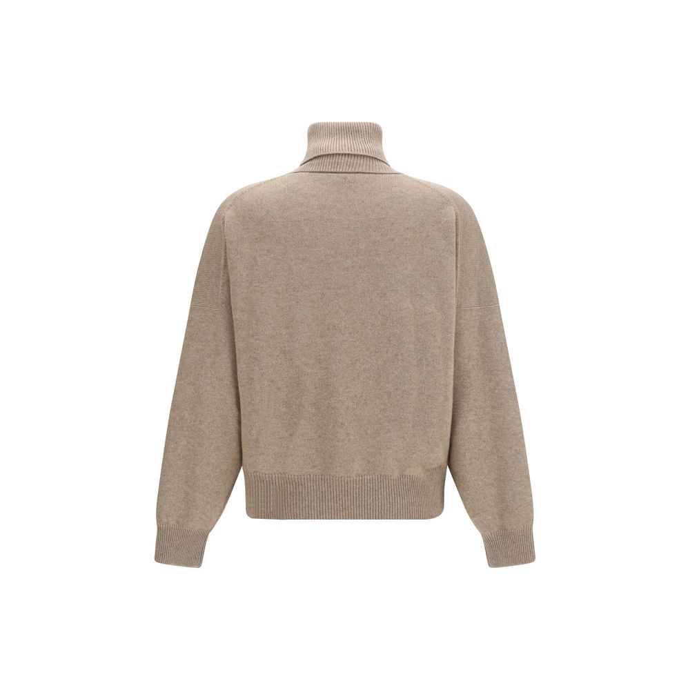 Brunello Cucinelli Brown Cashmere Turtleneck - immagine 2