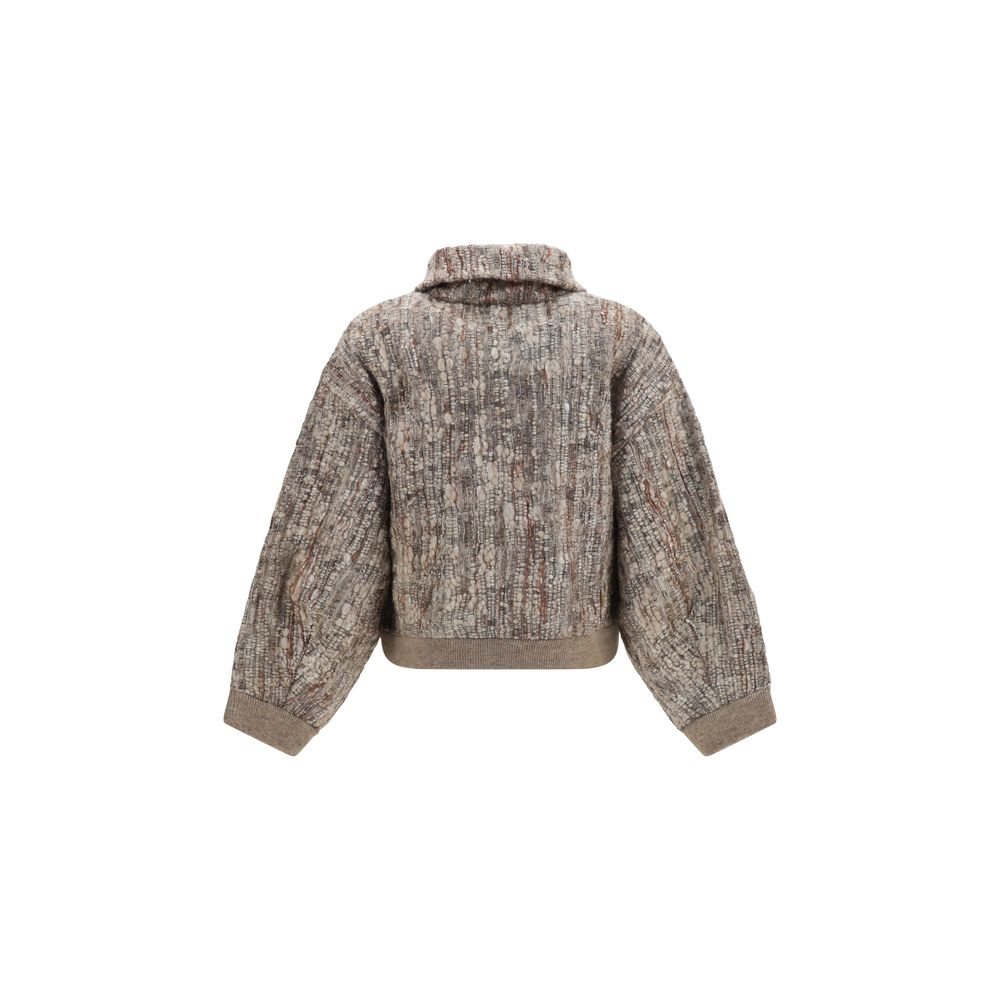 Brunello Cucinelli Beige Mohair Cardigan - immagine 2