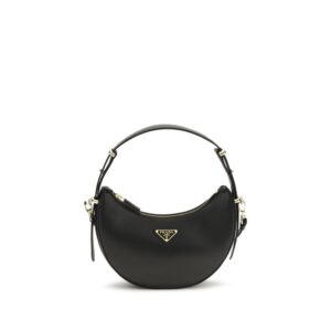 Prada Black Calf Leather Bos Taurus Shoulder Bag