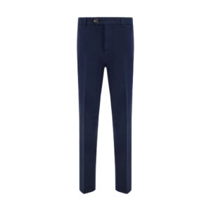 Brunello Cucinelli Blue Cotton Casual Pants