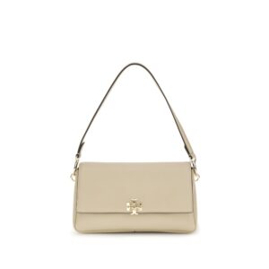 Tory Burch Beige Calf Leather Bos Taurus Shoulder Bag