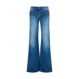 Gucci Blue Cotton Flared Jeans