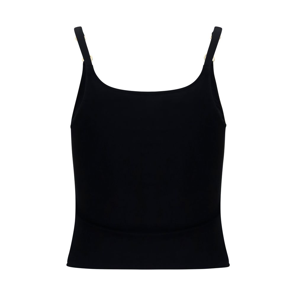 Gucci Black Viscose Sleeveles T-Shirt - immagine 2