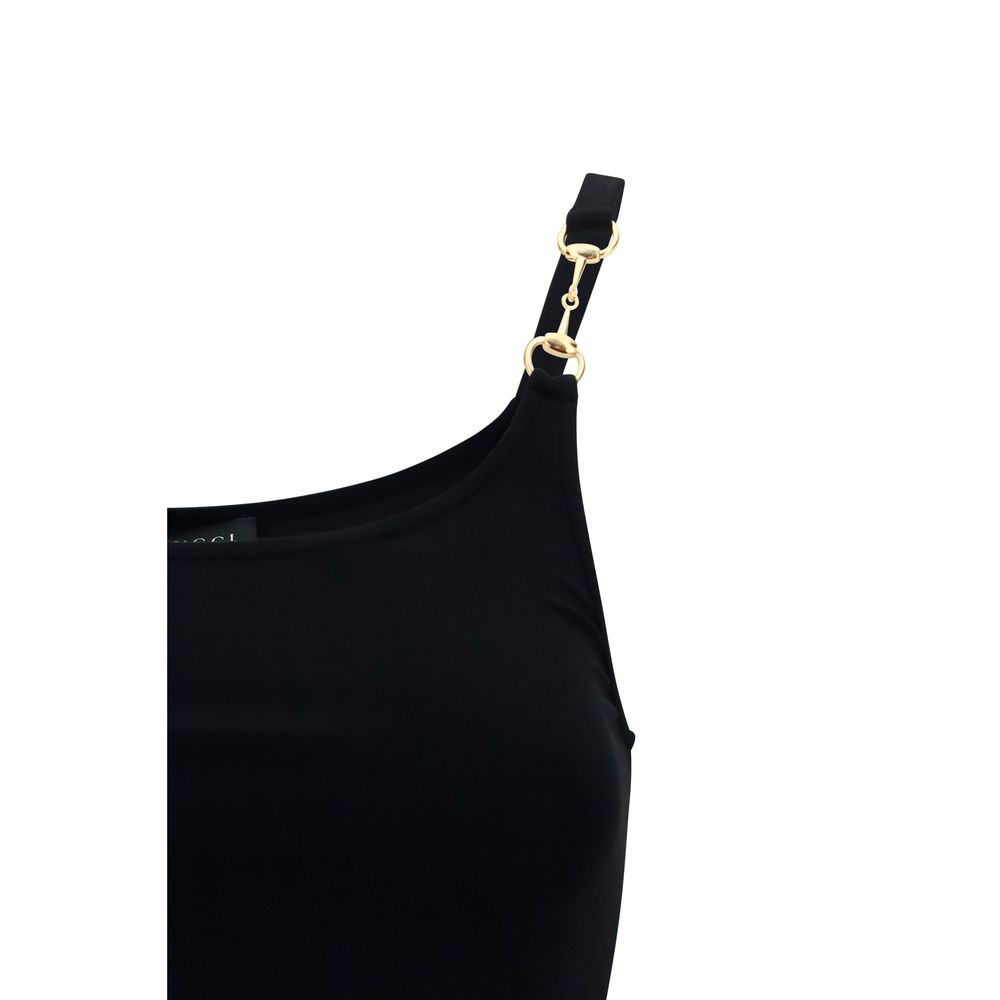 Gucci Black Viscose Sleeveles T-Shirt - immagine 3