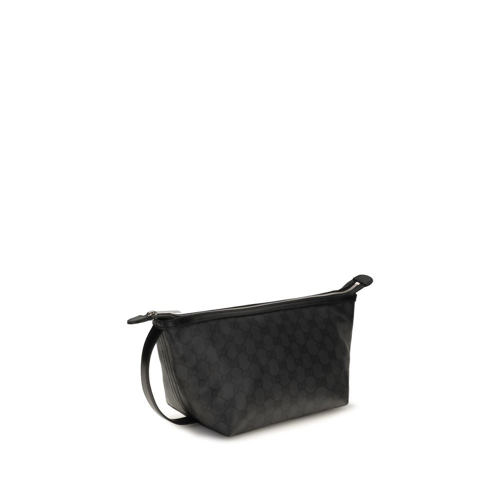 Gucci Black Cotton Clutch Bag - immagine 2