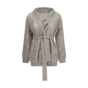 Brunello Cucinelli Beige Linen Cardigan