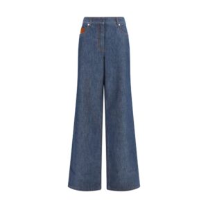 Fendi Blue Cotton Jeans Denim