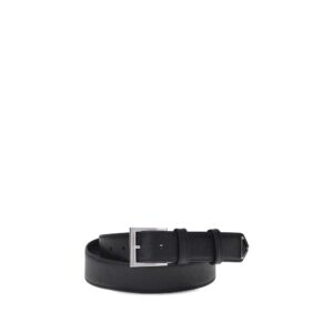 Prada Black Calf Leather Bos Taurus Regular Belt