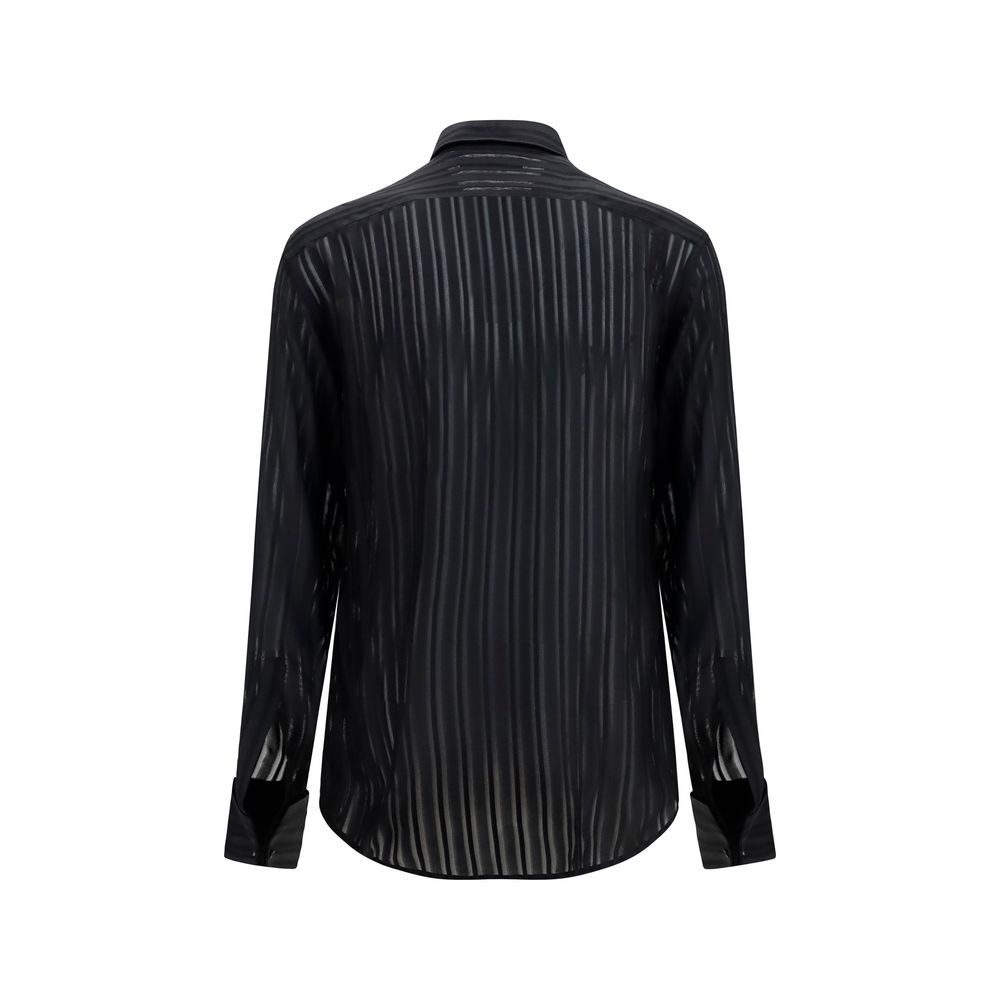 Gucci Black Silk Dress Shirt - immagine 2