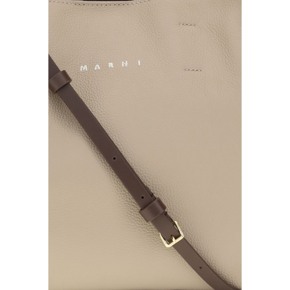Marni Beige Calf Leather Bos Taurus Shoulder Bag - immagine 4