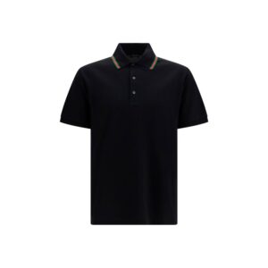 Gucci Black Cotton Polo Shirt