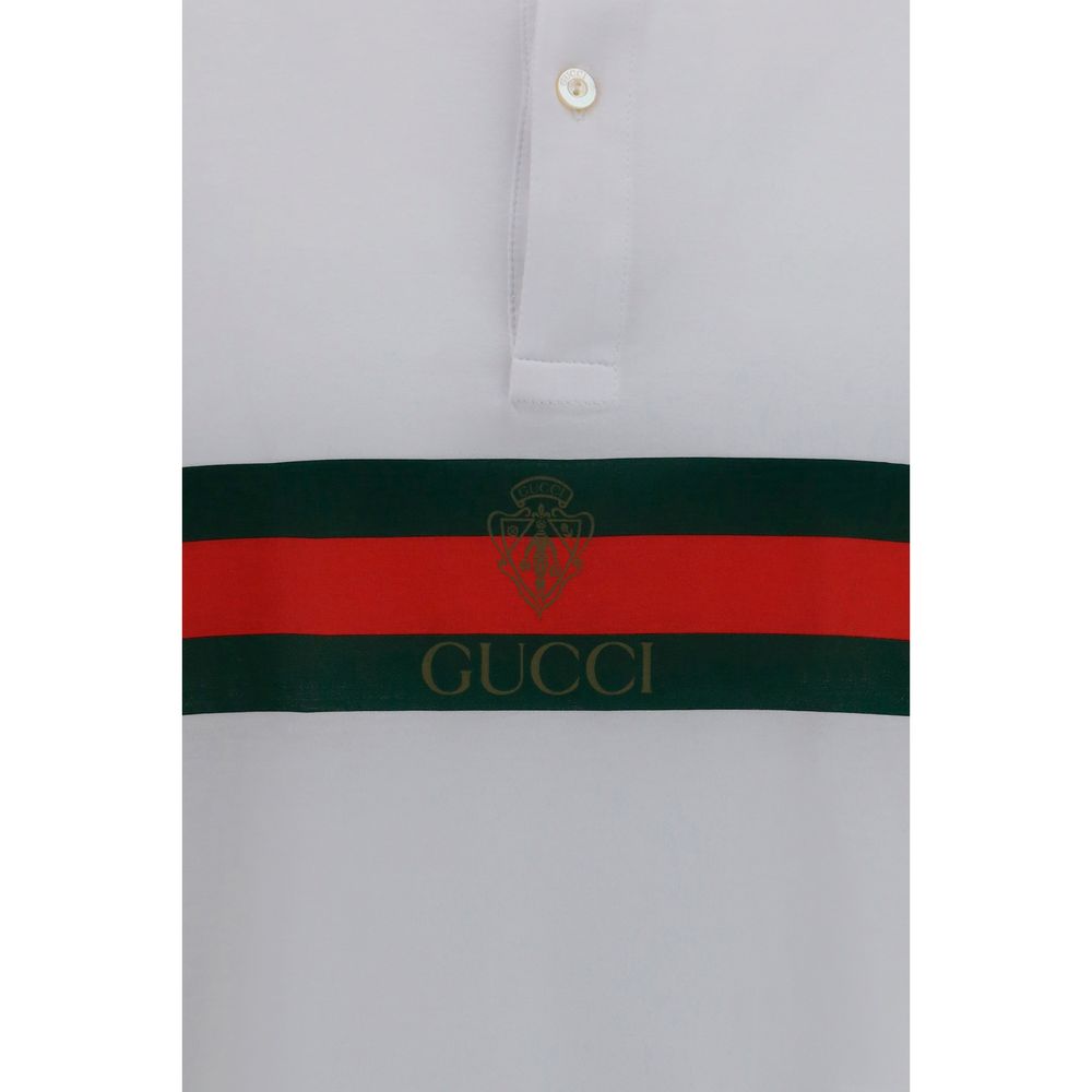 Gucci White Cotton Polo Shirt - immagine 3