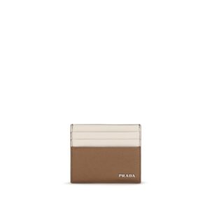 Prada Beige Calf Leather Bos Taurus Wallet