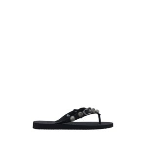 Balenciaga Black Polyurethane Flat Sandals