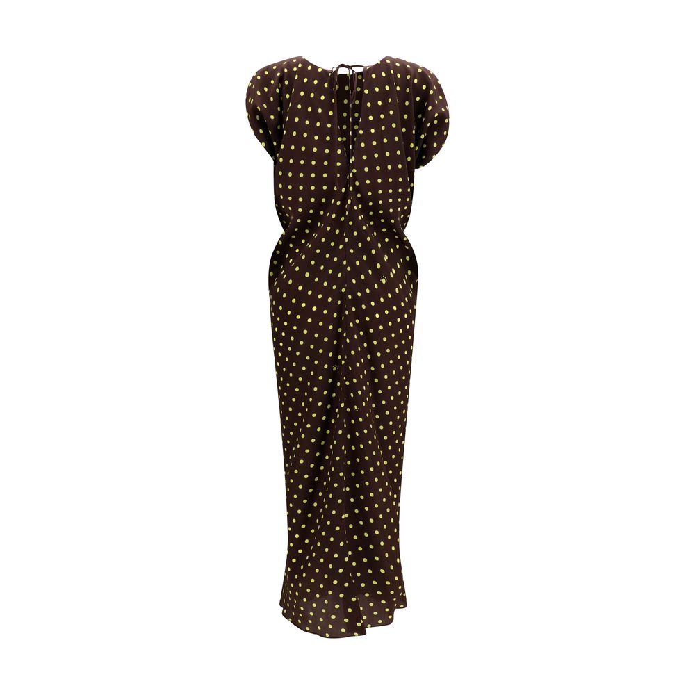 Marni Brown Silk Casual Dress - immagine 2