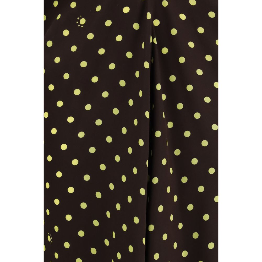 Marni Brown Silk Casual Dress - immagine 3