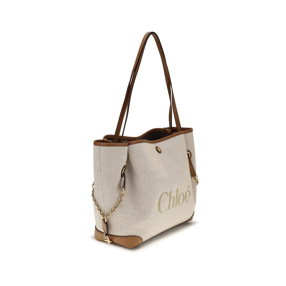 Chloé Beige Cotton Shoulder Bag - immagine 2