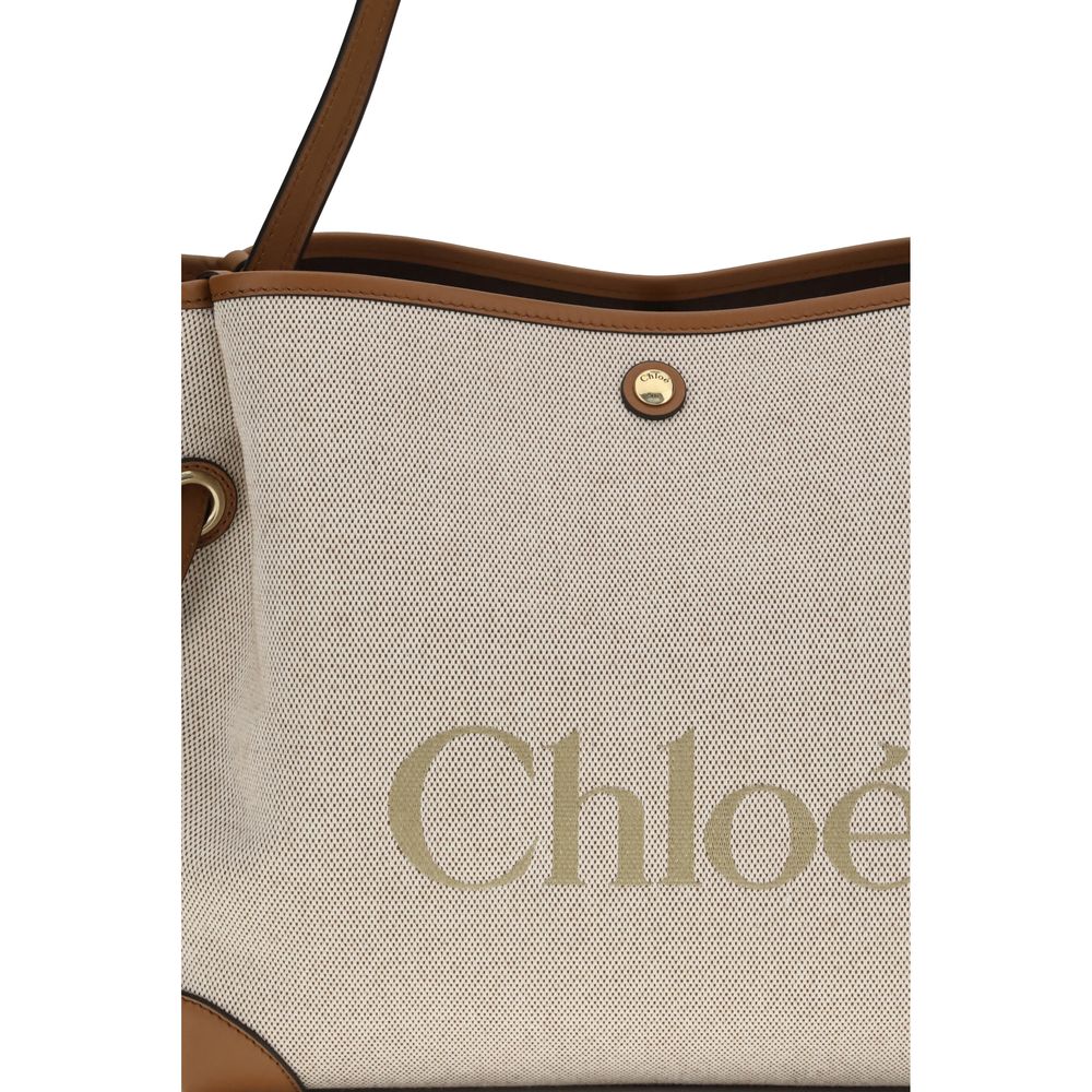 Chloé Beige Cotton Shoulder Bag - immagine 4
