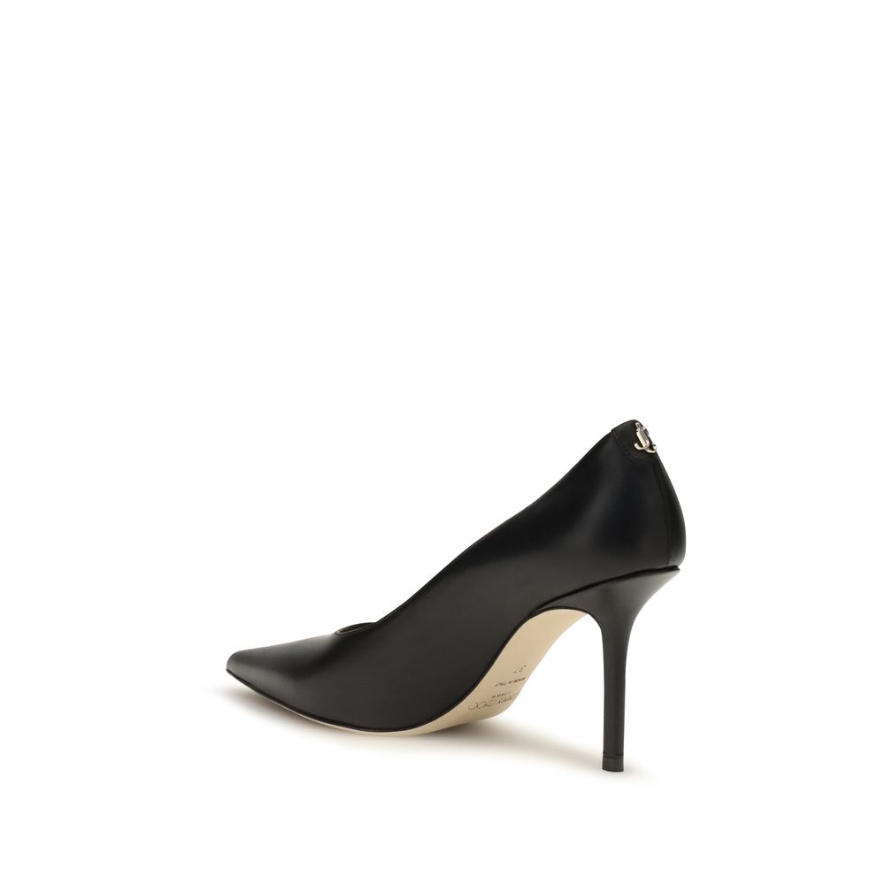Jimmy Choo Black Calf Leather Bos Taurus High Heel Pumps - immagine 3