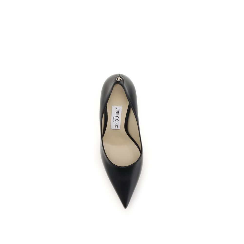 Jimmy Choo Black Calf Leather Bos Taurus High Heel Pumps - immagine 4