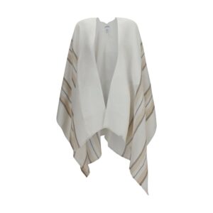 Brunello Cucinelli Beige Linen Poncho