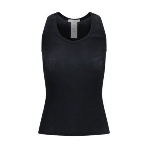 The Row Black Cotton Tank Tops