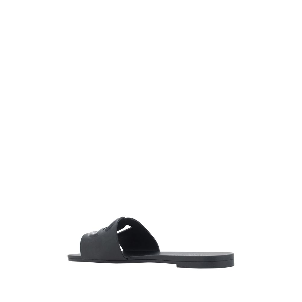 Dolce & Gabbana Black Rubber Flat Sandals - immagine 3