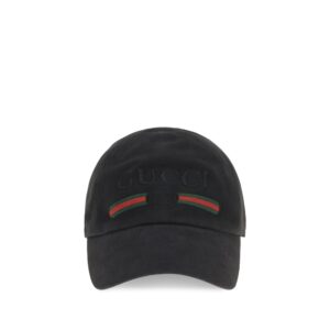 Gucci Black Cotton Cap (Baseball Hat)