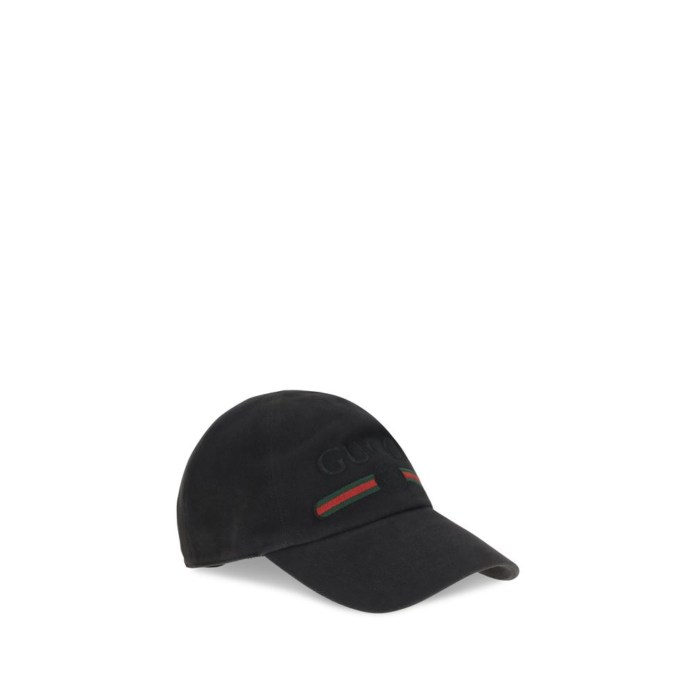 Gucci Black Cotton Cap (Baseball Hat) - immagine 2