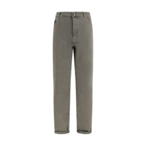 Brunello Cucinelli Bicolor Cotton Jeans Denim