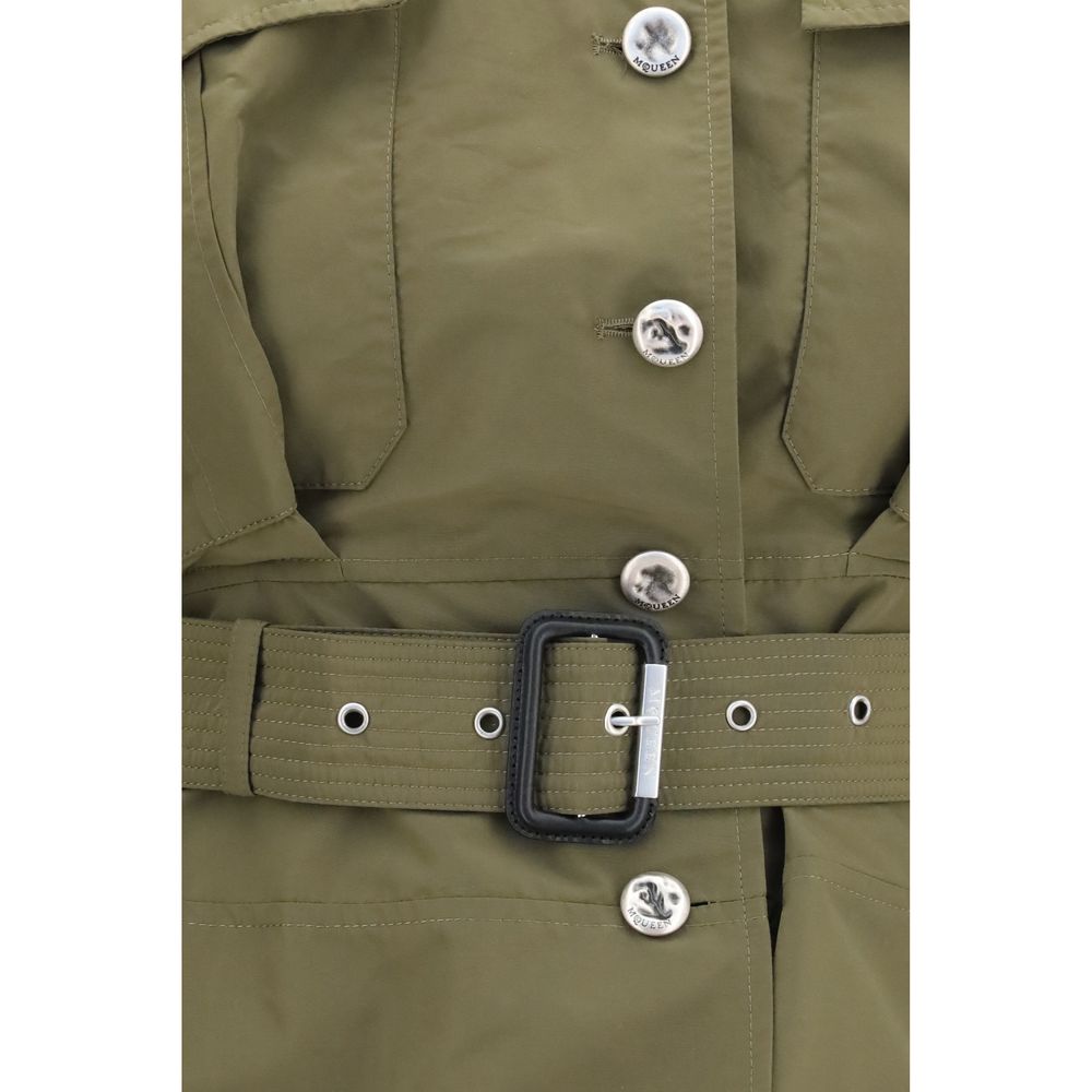 Alexander McQueen Bicolor Cotton Full-Length Jacket - immagine 3