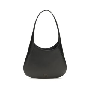 Khaite Black Calf Leather Bos Taurus Shoulder Bag