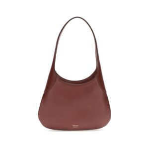 Khaite Bordeaux Calf Leather Bos Taurus Shoulder Bag
