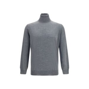 Brunello Cucinelli Gray Wool Oves Aries Turtleneck
