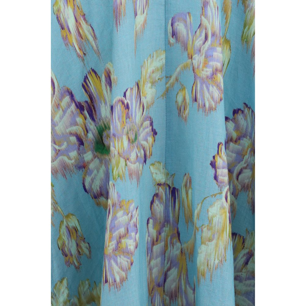 Alemais Multicolor Linen Casual Dress - immagine 3