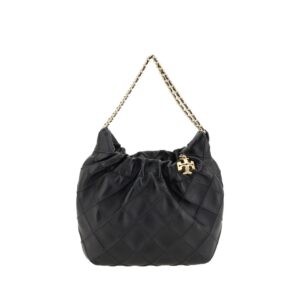 Tory Burch Black Calf Leather Bos Taurus Shoulder Bag