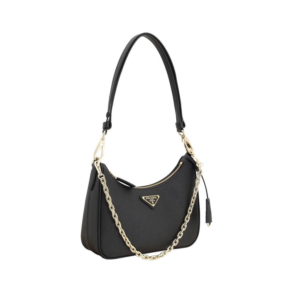 Prada Black Calf Leather Bos Taurus Shoulder Bag - immagine 2