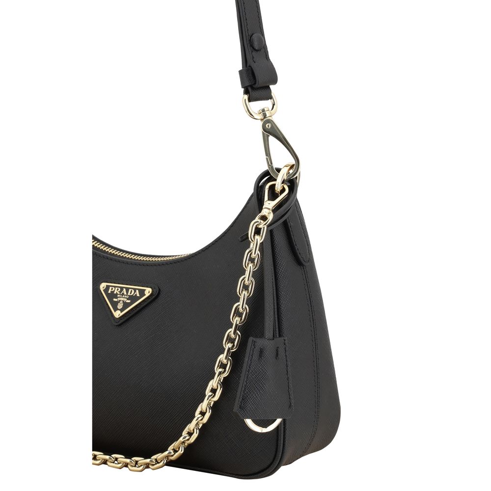 Prada Black Calf Leather Bos Taurus Shoulder Bag - immagine 4