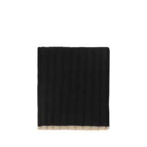 Brunello Cucinelli Black Cashmere Scarf