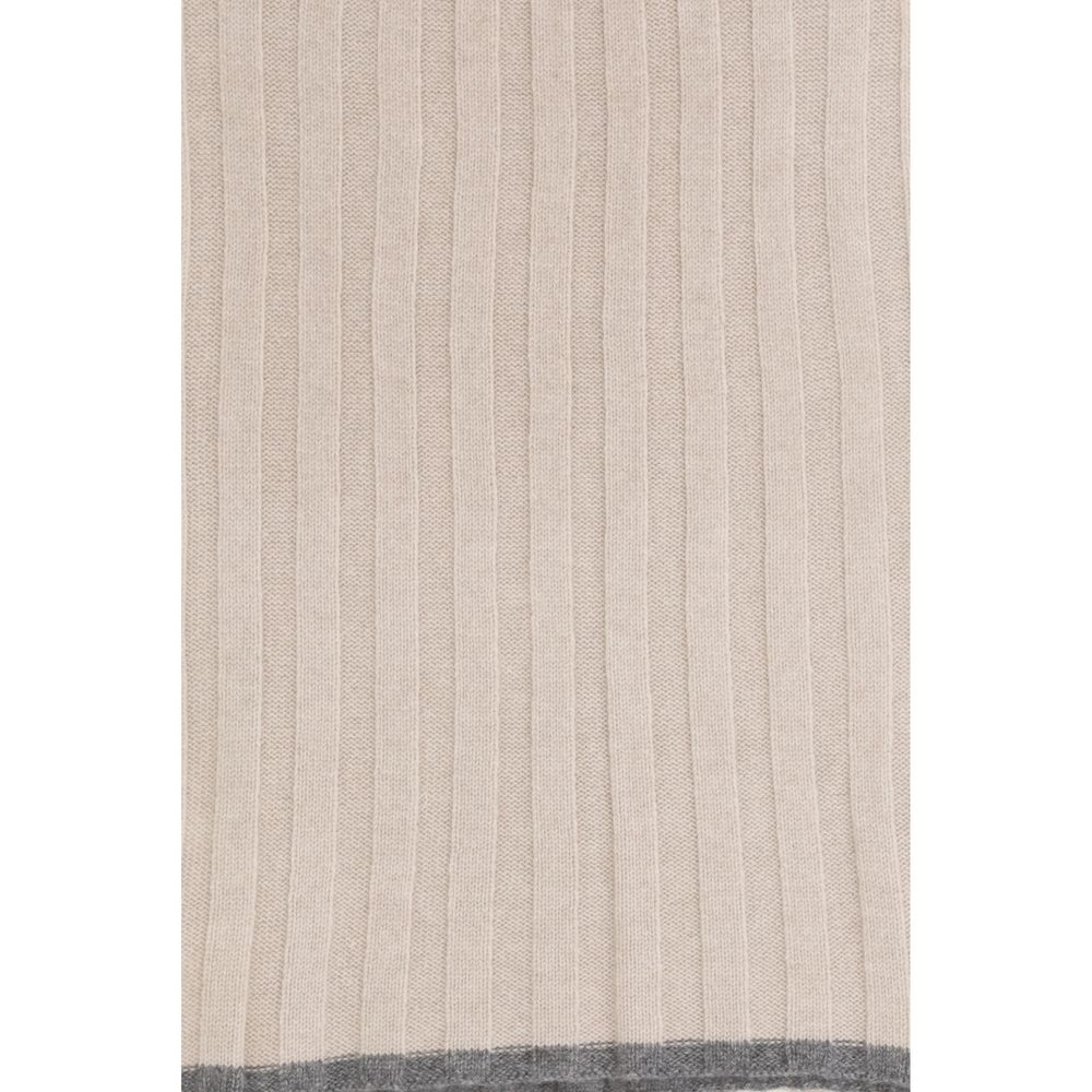 Brunello Cucinelli Beige Cashmere Scarf - immagine 3