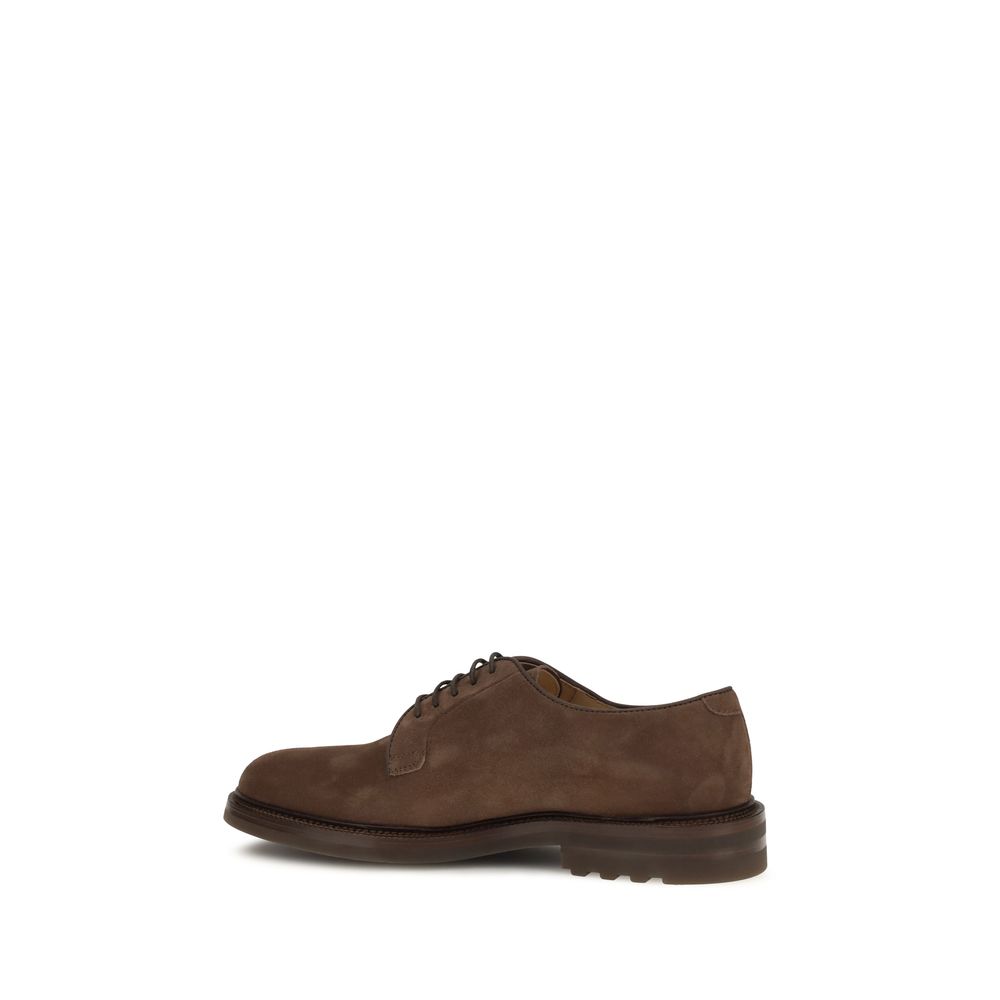 Brunello Cucinelli Brown Calf Leather Bos Taurus Oxfords And Derbies - immagine 3