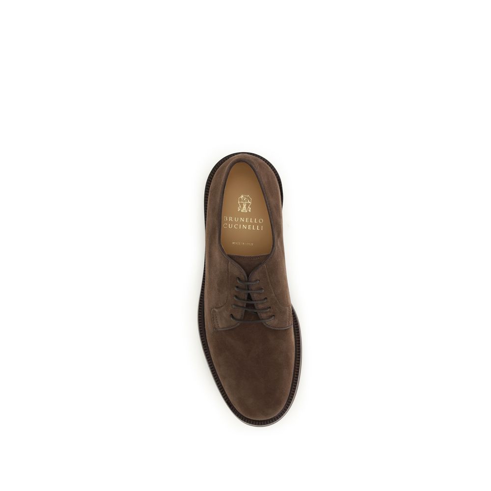 Brunello Cucinelli Brown Calf Leather Bos Taurus Oxfords And Derbies - immagine 4