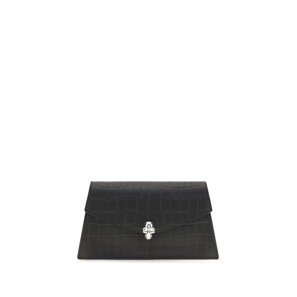 Alexander McQueen Black Calf Leather Bos Taurus Clutch Bag