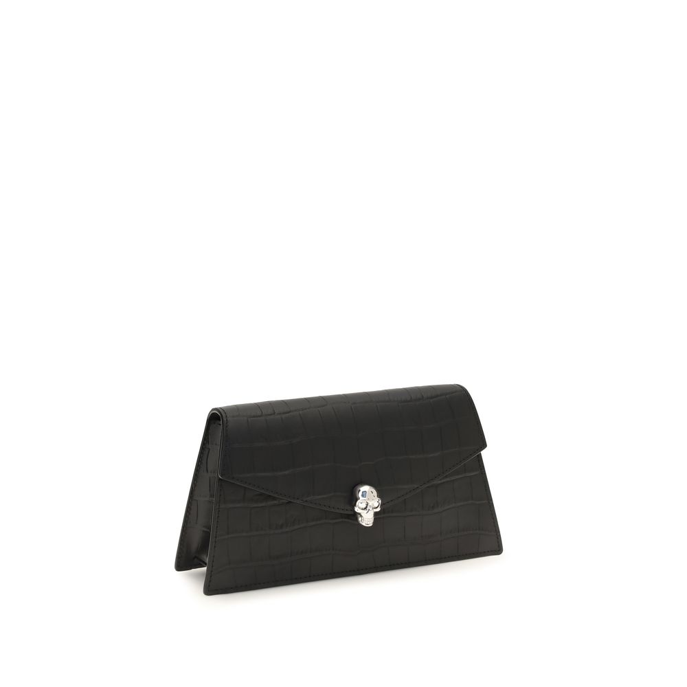 Alexander McQueen Black Calf Leather Bos Taurus Clutch Bag - immagine 2