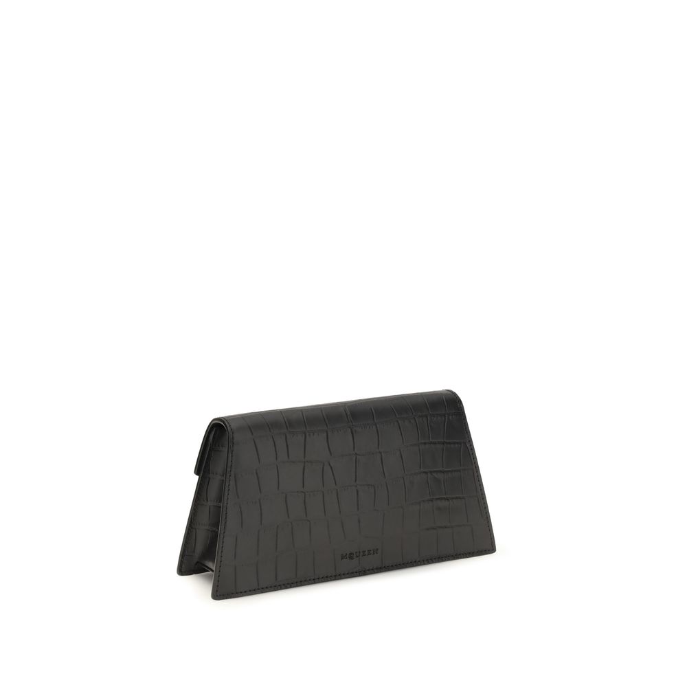 Alexander McQueen Black Calf Leather Bos Taurus Clutch Bag - immagine 3
